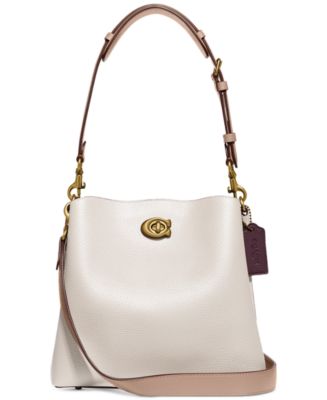 COACH Pebble Leather Willow Bucket Bag with Convertible Straps - Macy's
