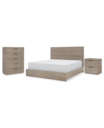 Furniture - Milano 3pc Bedroom Set (California King Bed, Chest & Nightstand)