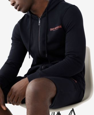 True Religion Men's Arched Logo Zip Up 