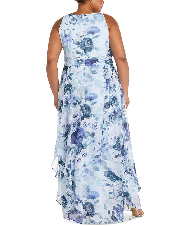 R & M Richards Plus Size Floral-Print Chiffon Dress & Reviews - Dresses ...