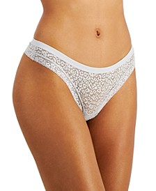 Women's Leopard Lace Thong, Created for Macy's