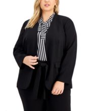 Macys plus top size blazers