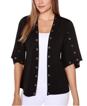 Belldini Black Label Embellished 3/4 Sleeve Cardigan