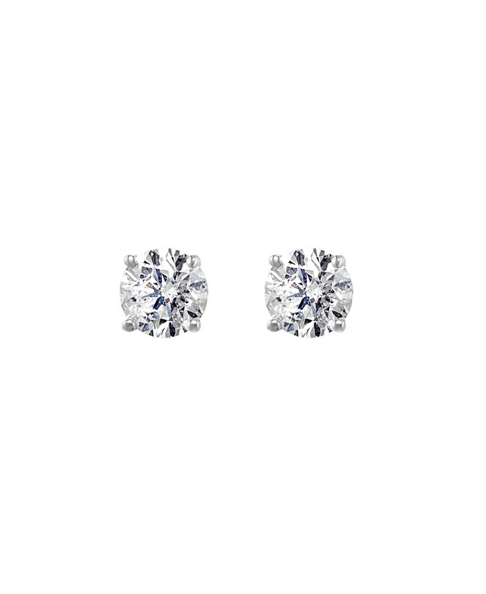 EFFY Collection Effy Diamond (1 ct. t.w.) Stud Earrings in 14k White ...