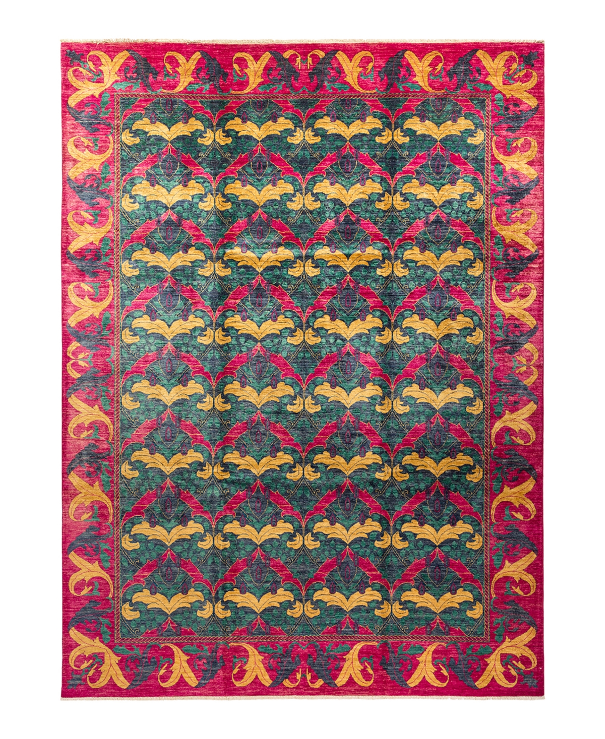 Adorn Hand Woven Rugs Arts and Crafts M1625 9' x 12'2in Area Rug - Purple