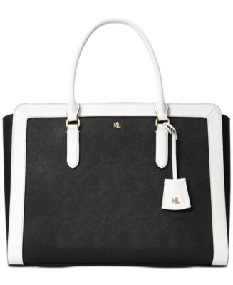 Polo Ralph Lauren Crosshatch Leather Tote