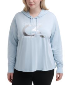 Plus Size Logo Hooded Top