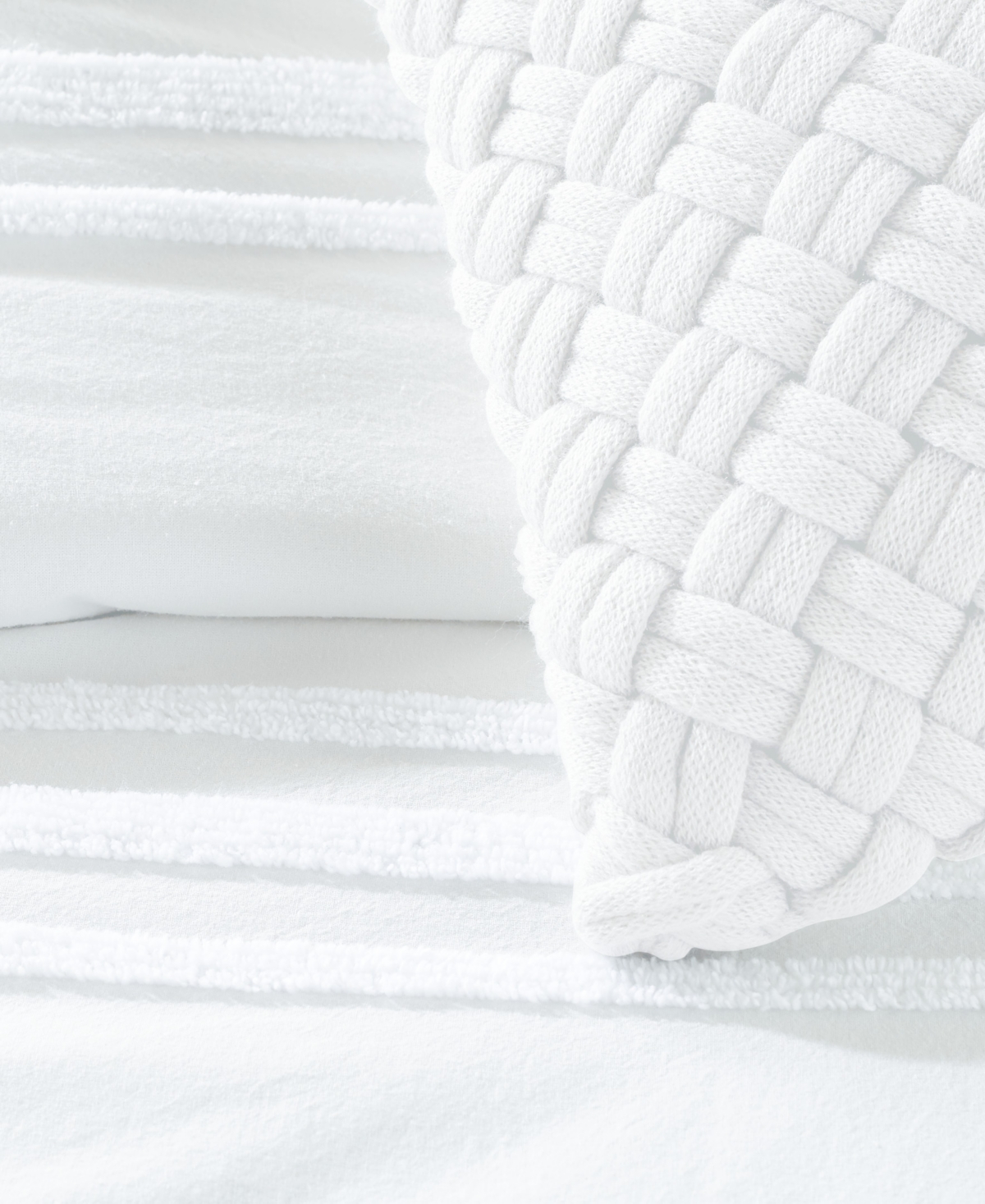 Dkny Chenille Stripe 3-pc. Comforter Set, King In White