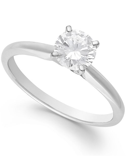 Macy s Diamond Engagement Ring in 14k White Gold Yellow Macy s Diamond Engagement Ring in 14k White Gold Yellow