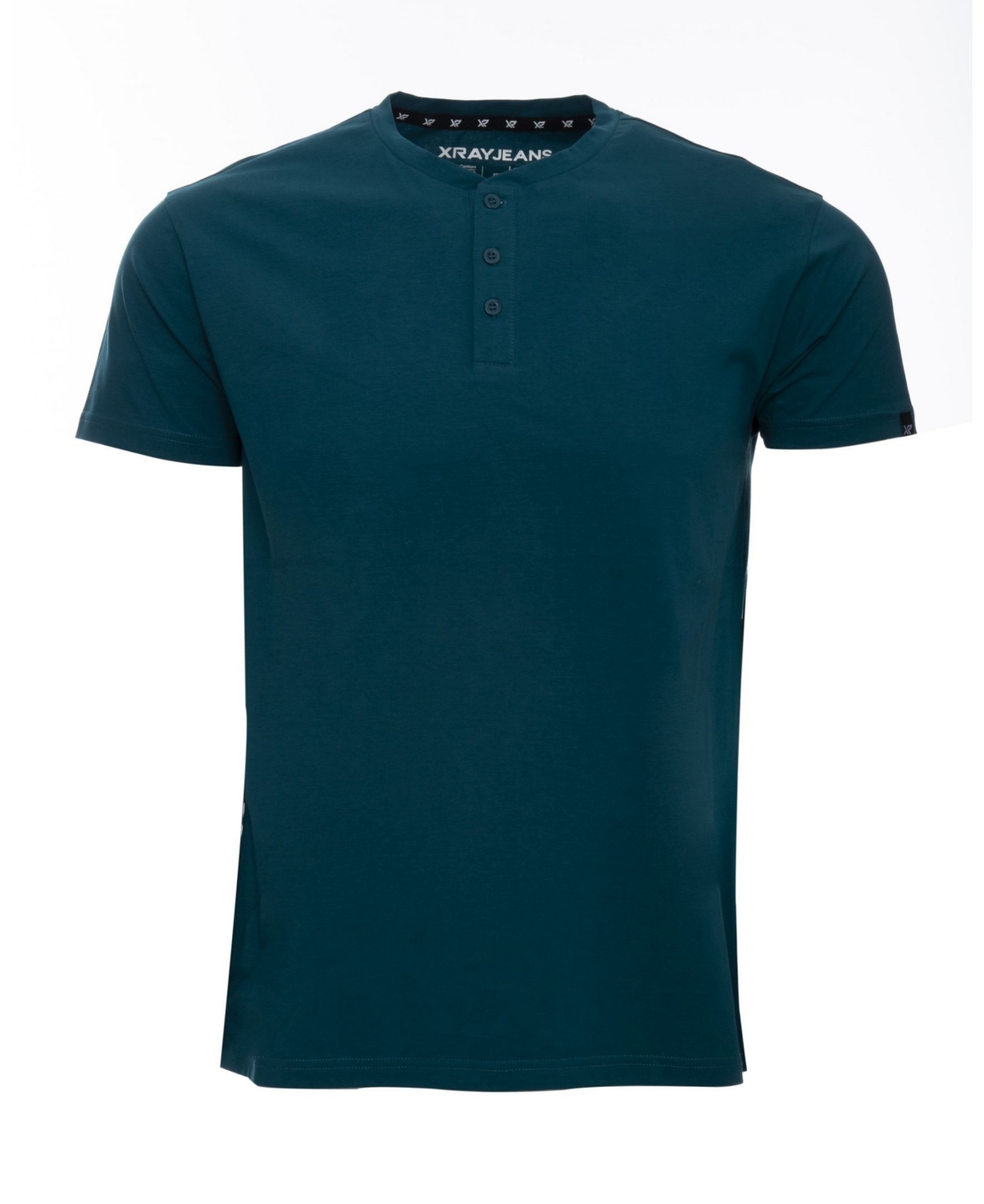 X-Ray Men's Basic Henley Neck Short Sleeve T-shirt