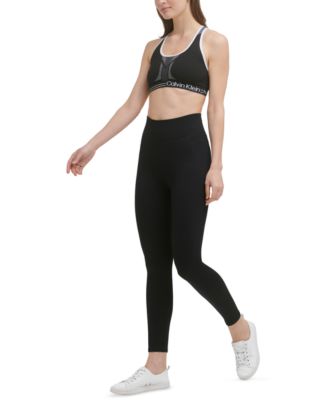 Calvin Klein Women's Ribbed Medium Impact Sports Bra & High-Rise 7/8  Leggings - Macy's