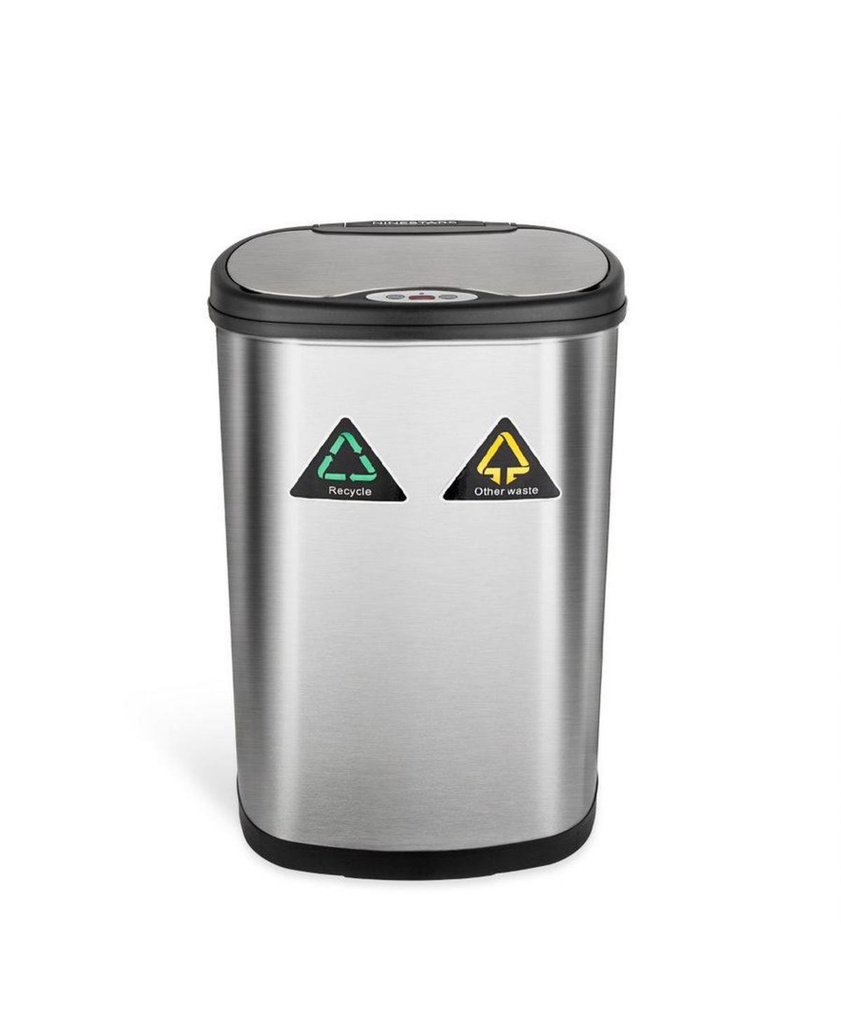 Rectangular Motion Sensor Trash Can, 13.2 Gallon - Silver Tone