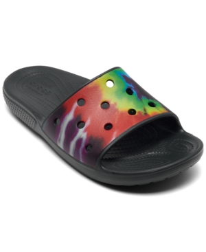 Crocs Tie-Dye Graphic Classic Slide Sandals from Finish Line