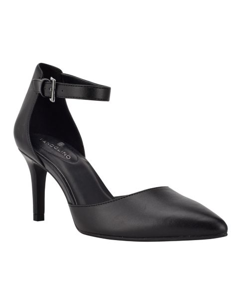 Женские туфли Bandolino Ginata D'Orsay Ankle Strap Pointed Toe Pumps, цвет: Чёрный