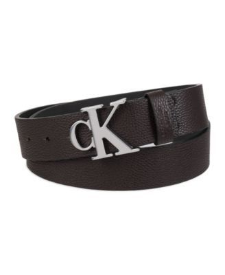 leather ck buckle belt