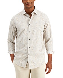 Men's Regular-Fit Stretch Paisley Shirt, Created for Macy's 