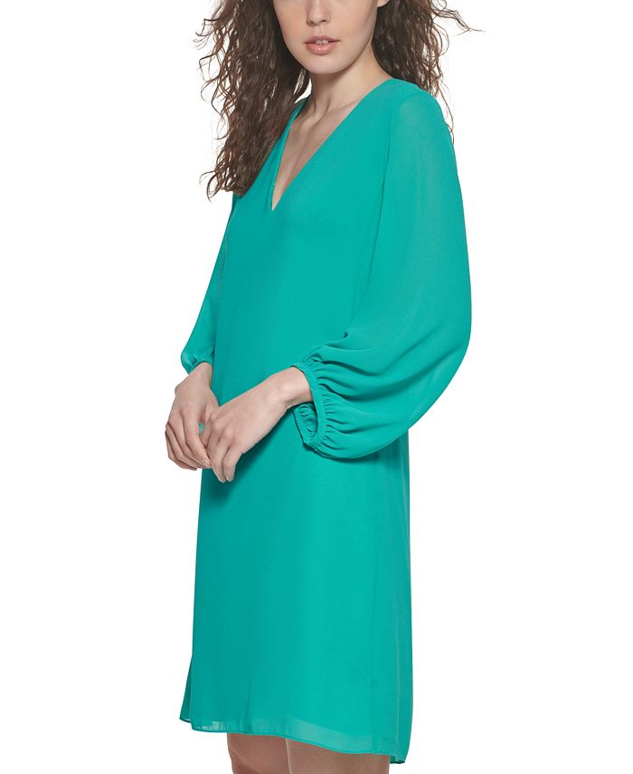 Eliza J VNeck Chiffon Dress Macy's