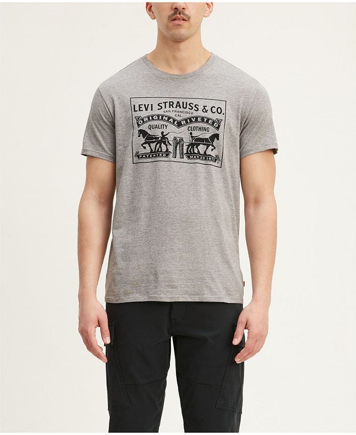 Levi's Men's 2-Horse Graphic Regular Fit Crewneck T-shirt & Reviews - T- Shirts - Men - Macy's