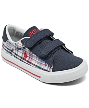 Polo Ralph Lauren Toddler Boys' Easten Ii Ez Plaid Casual Sneakers from Finish Line