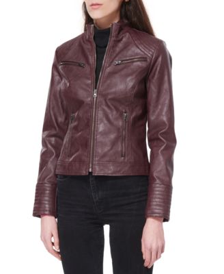 red leather jacket macys