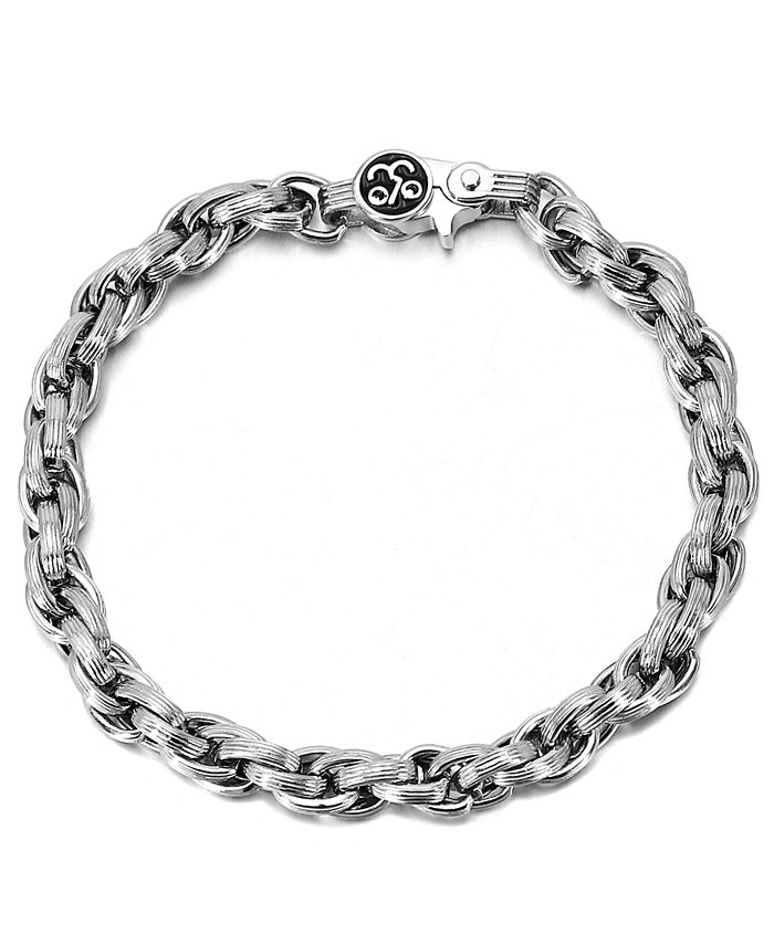 Esquire Men's Jewelry Woven Link Bracelet, Created for Macy's - Macy's