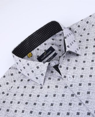 Men's Slim Fit Business Nautical Button Down Dress Shirt