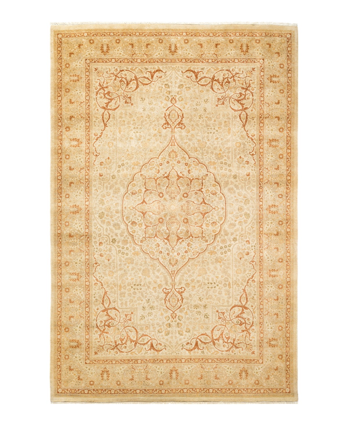 Closeout! Adorn Hand Woven Rugs Mogul M1749 6' x 9'5in Area Rug - Ivory