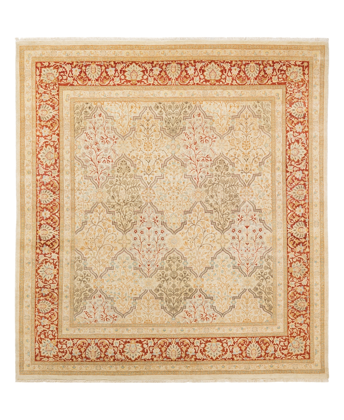Closeout! Adorn Hand Woven Rugs Mogul M1656 6'1in x 6'8in Area Rug - Ivory