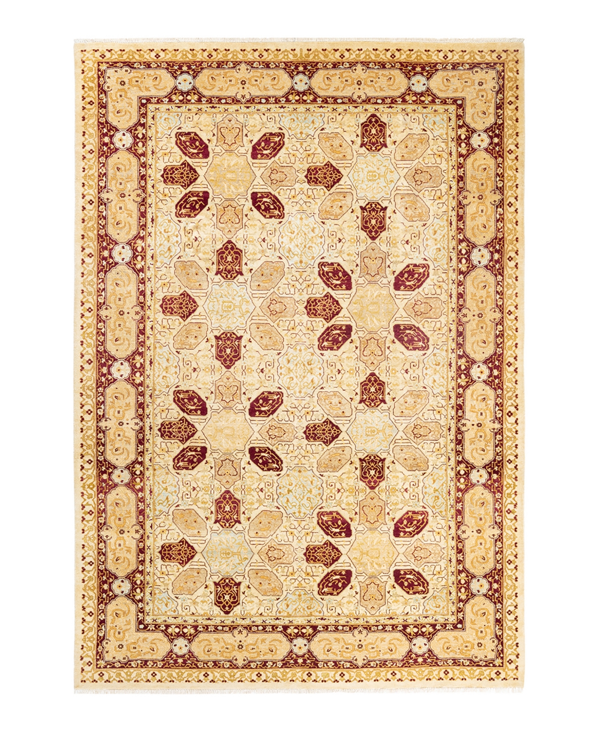 Closeout! Adorn Hand Woven Rugs Mogul M1427 6'5in x 9'5in Area Rug - Ivory