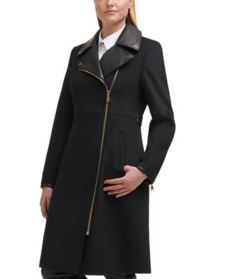 byyra collared biker coat