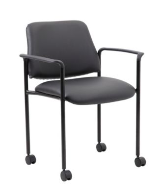 Square Back Diamond Stacking Chair with Arm