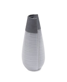 Rolled Two Tone Medium Vase