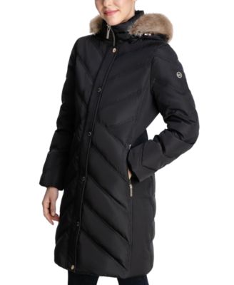 chevron padded coat
