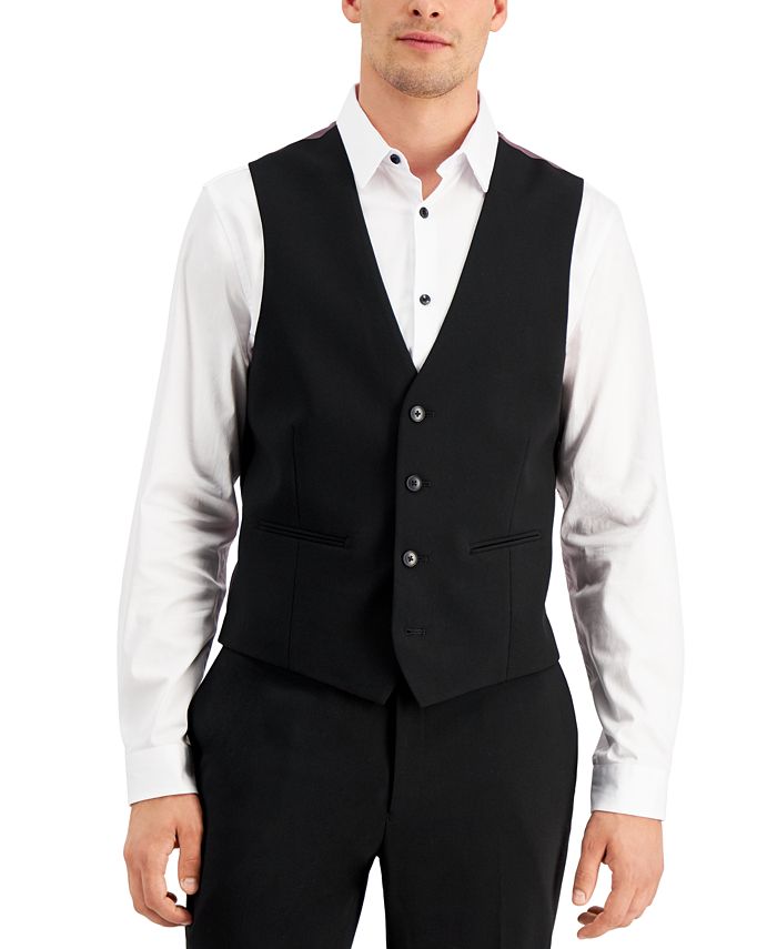 aeroport episod ulei  INC International Concepts Men's Slim-Fit Black Solid Suit Vest, Created  for Macy's & Reviews - Suits & Tuxedos - Men - Macy's