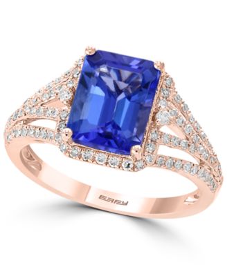 EFFY Collection - Tanzanite (2-1/10 ct. t.w.) & Diamond (3/8 ct. t.w.) Ring in 14k Rose Gold