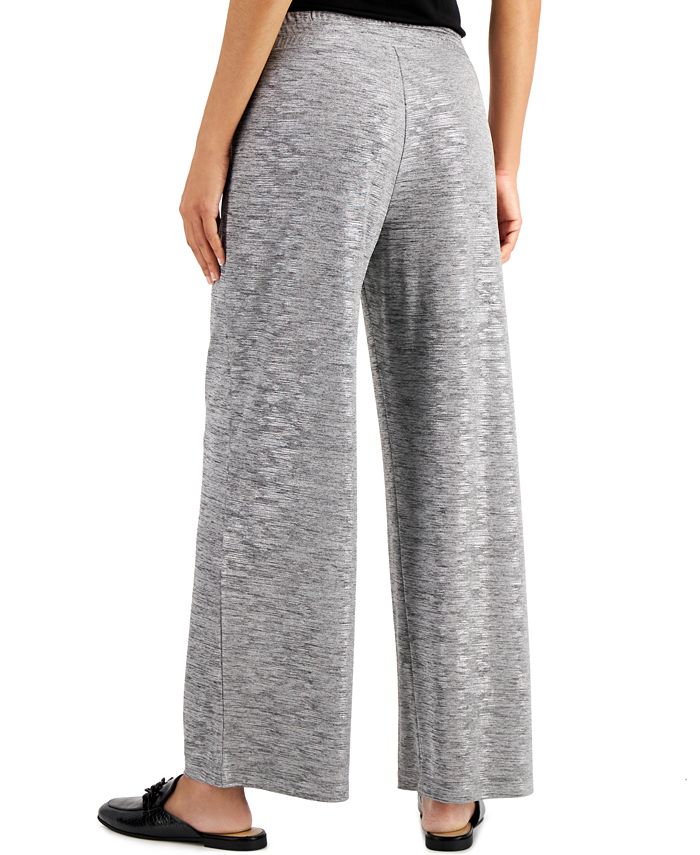 JM Collection Petite Foil SpaceDyed Lounge Pants, Created for Macy's