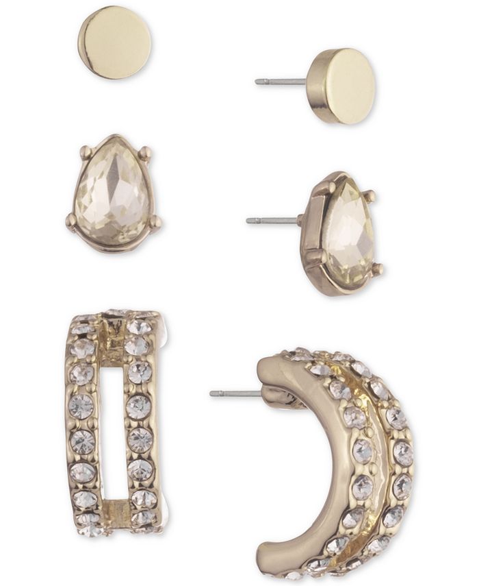 Givenchy 3Pc. Set Crystal & Hoop Earrings Macy's