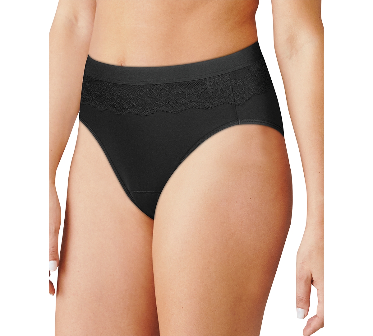 Women's Light Leak Protection Hi-Cut Brief Period Underwear DFLLH1 - Soft Taupe (Nude 4)