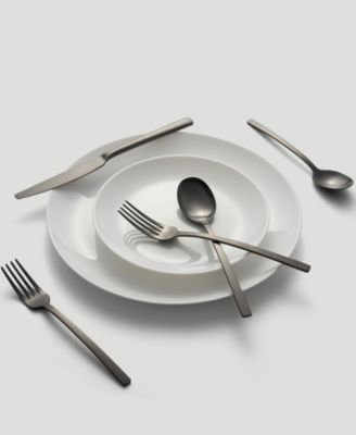 Beacon Black Satin 45-Piece Flatware Set, Service for 8