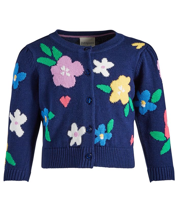 First Impressions Baby Girls Floral Cardigan, Created for Macy's - Macy's