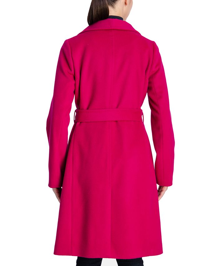 Michael Kors Women's Petite Asymmetrical Belted Wrap Coat & Reviews ...