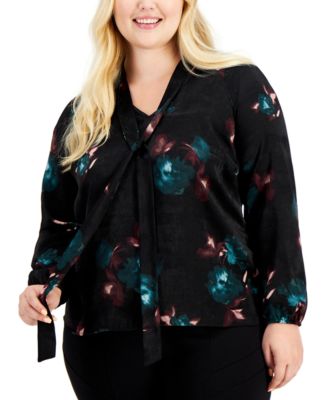 macys plus size formal tops