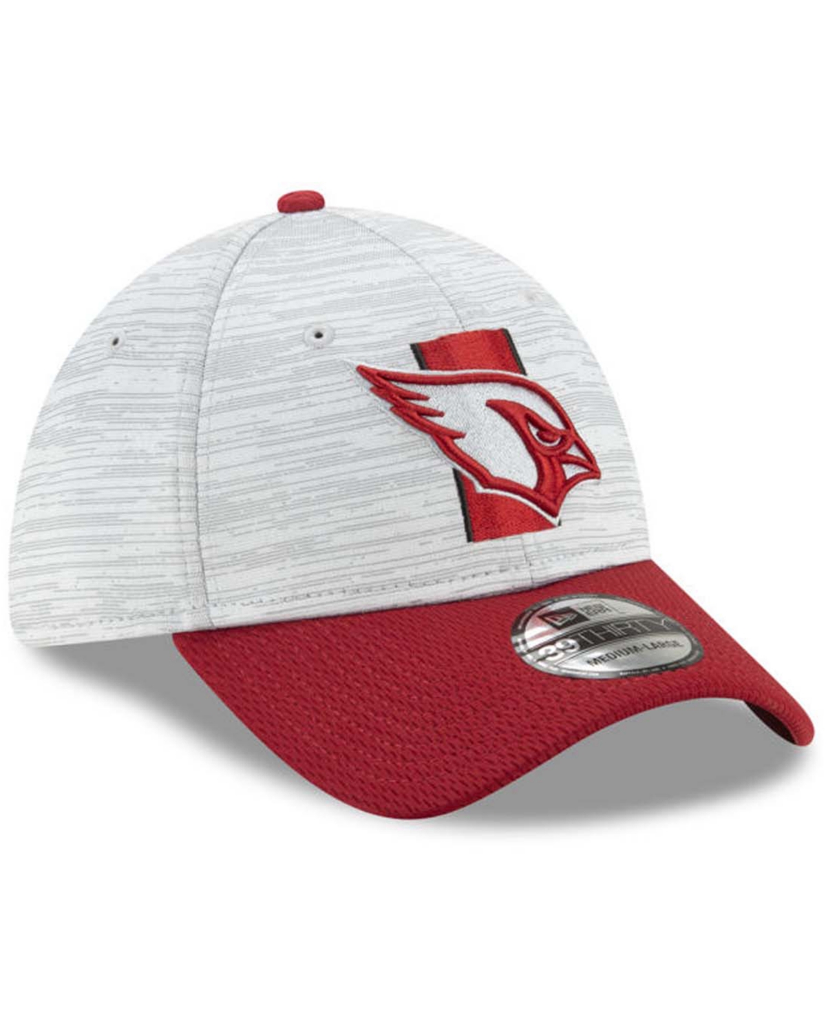 Shop New Era Arizona Cardinals 2021 Training 39thirty Cap In Gray,red