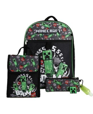 Kids Minecraft 6 Piece Backpack Set