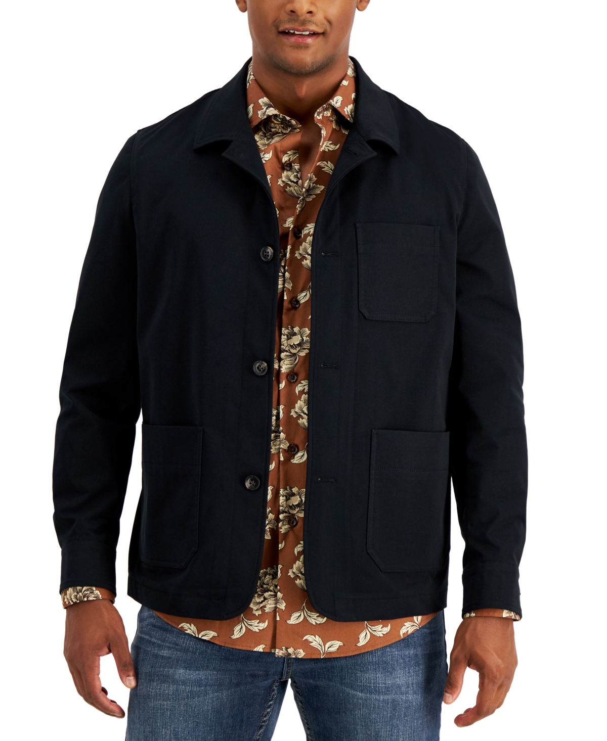 Alfani Men's Regular-Fit Solid Shirt Jacket, Created For Macy's Reviews ...