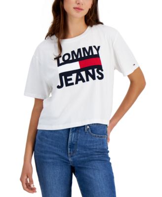 Cotton Big-Logo Cropped T-Shirt