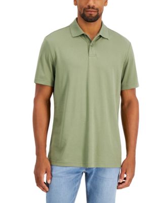 Alfani Men's Regular-Fit Solid Supima Blend Cotton Polo Shirt, Created ...