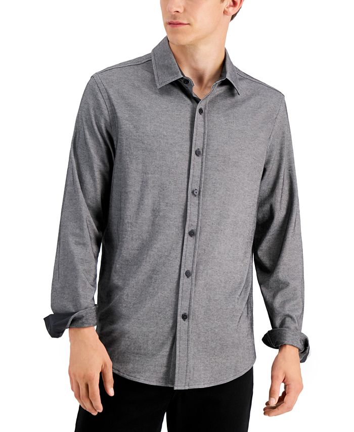 Alfani Men's Regular-Fit Birdseye Shirt, Created for Macy's & Reviews ...