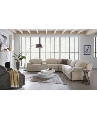 Sebaston 3-Pc. Fabric Sofa with 3 Power Motion Recliners, Created for Macy's