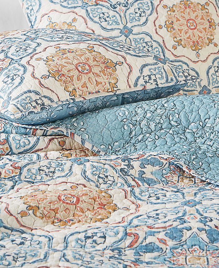 Martha Stewart Collection Printed Tile Quilts, Created For Macy's Macy's